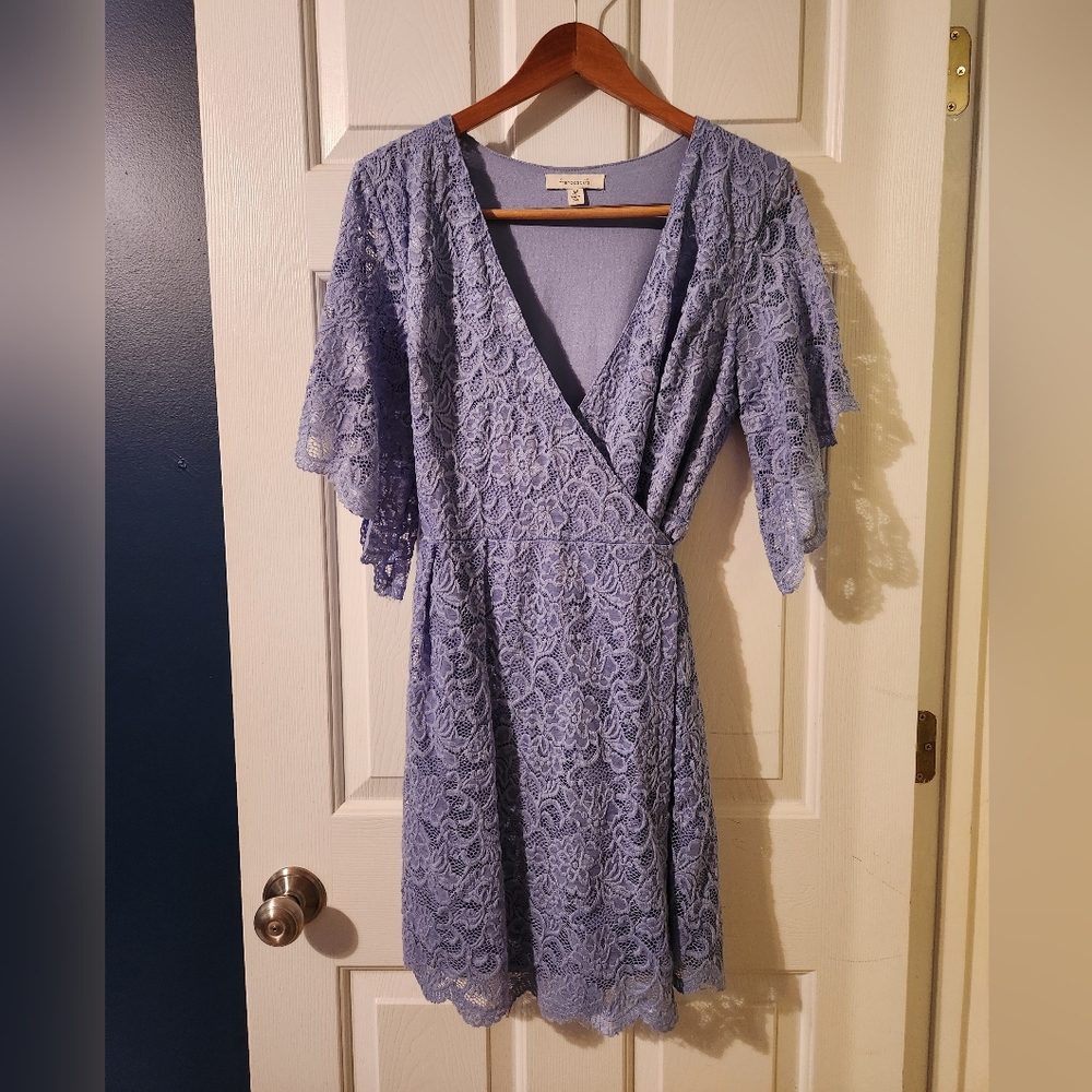 Francesca's blue wrap dress